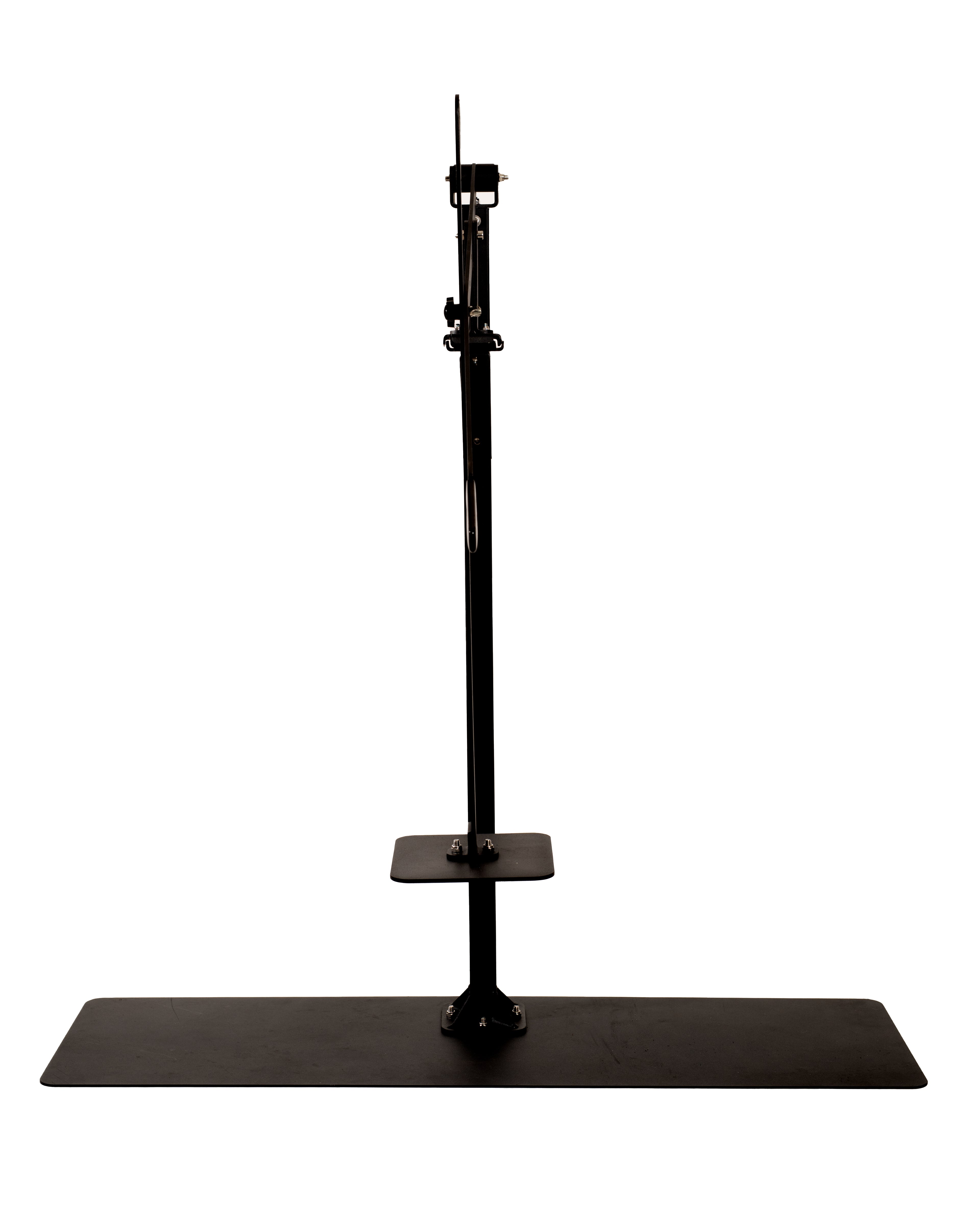 Eco-friendly Manual Outdoor Trash Compactor (patent pending) in a garage, using its 3-in-1 adjustable handle to crush cans and compact trash